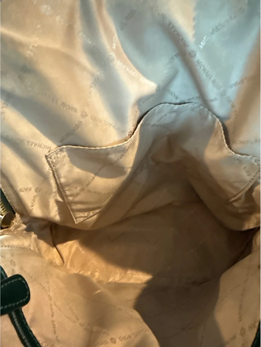 Michael Kors Green Leather Backpack